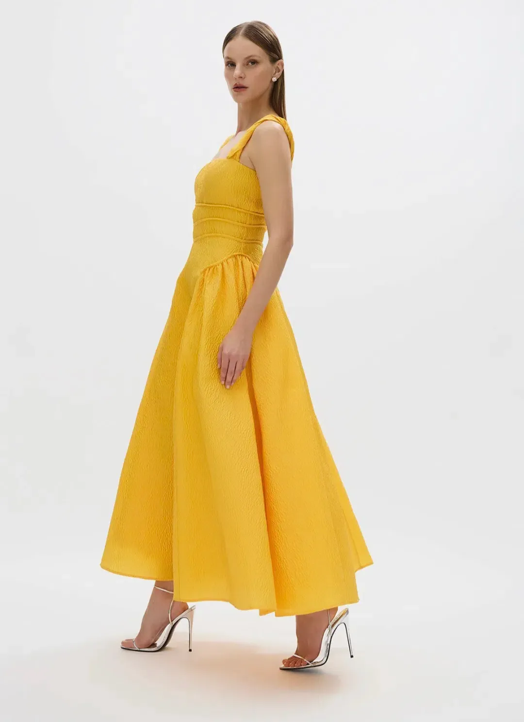 Rachel Gilbert Sophia Strap Dress Gold 0/AU6 for rent on The Volte - main image