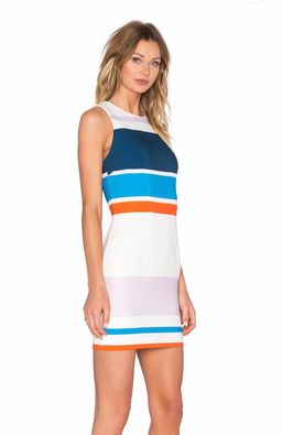 By Johnny Signal Stripe Mini Dress Print Size 8 for rent on The Volte - image 3