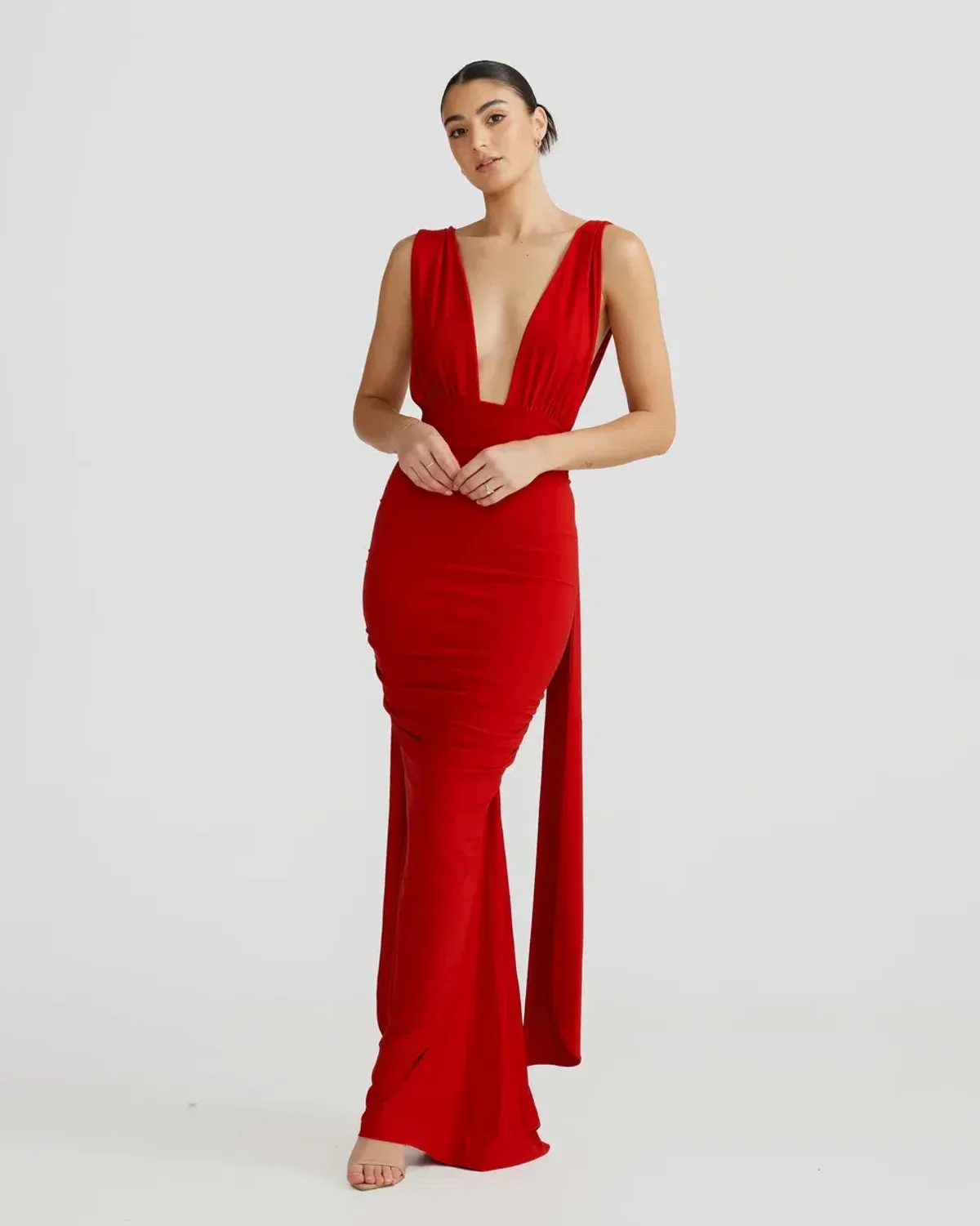 Melani Izabella Red Dress - Image 3