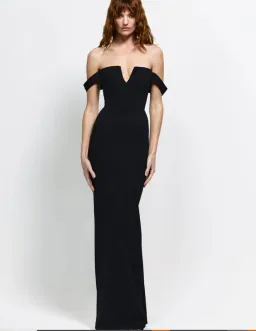 Effie Kats Louella Gown in Black Size 8 for rent on The Volte - image 1