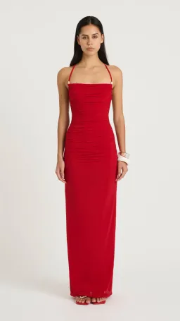 Benni Andy Beaded maxi Dress in Red Size 8 for rent on The Volte - image 4