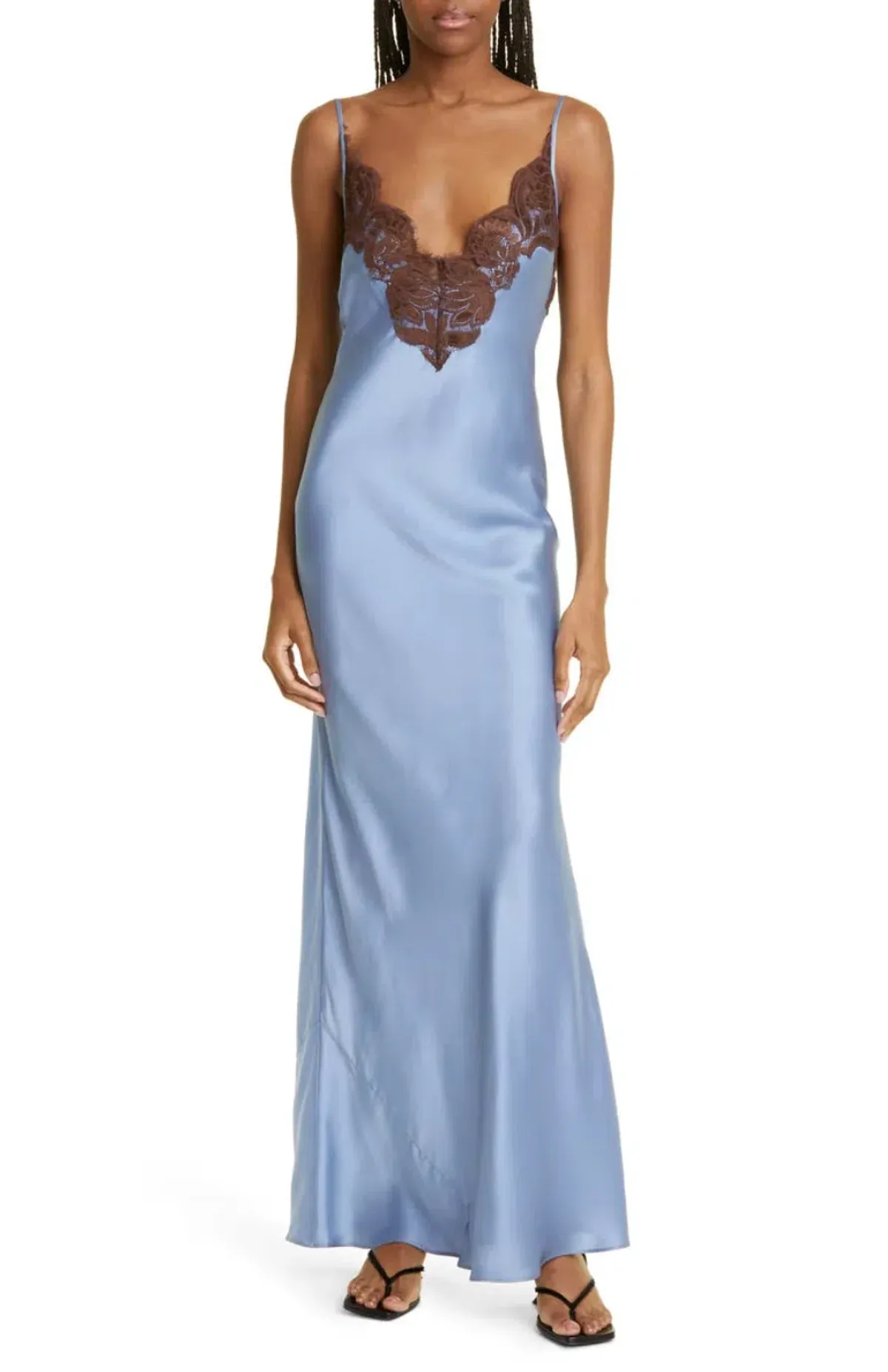 Sir the Label Danseurs Lace Slip Dress Blue Size 1/Au 8 - Image 3