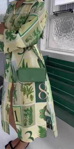 Oroton Fern Garden 100% Silk Shirt Column Dress Size 10 fit 12 NWT for rent on The Volte - image 8