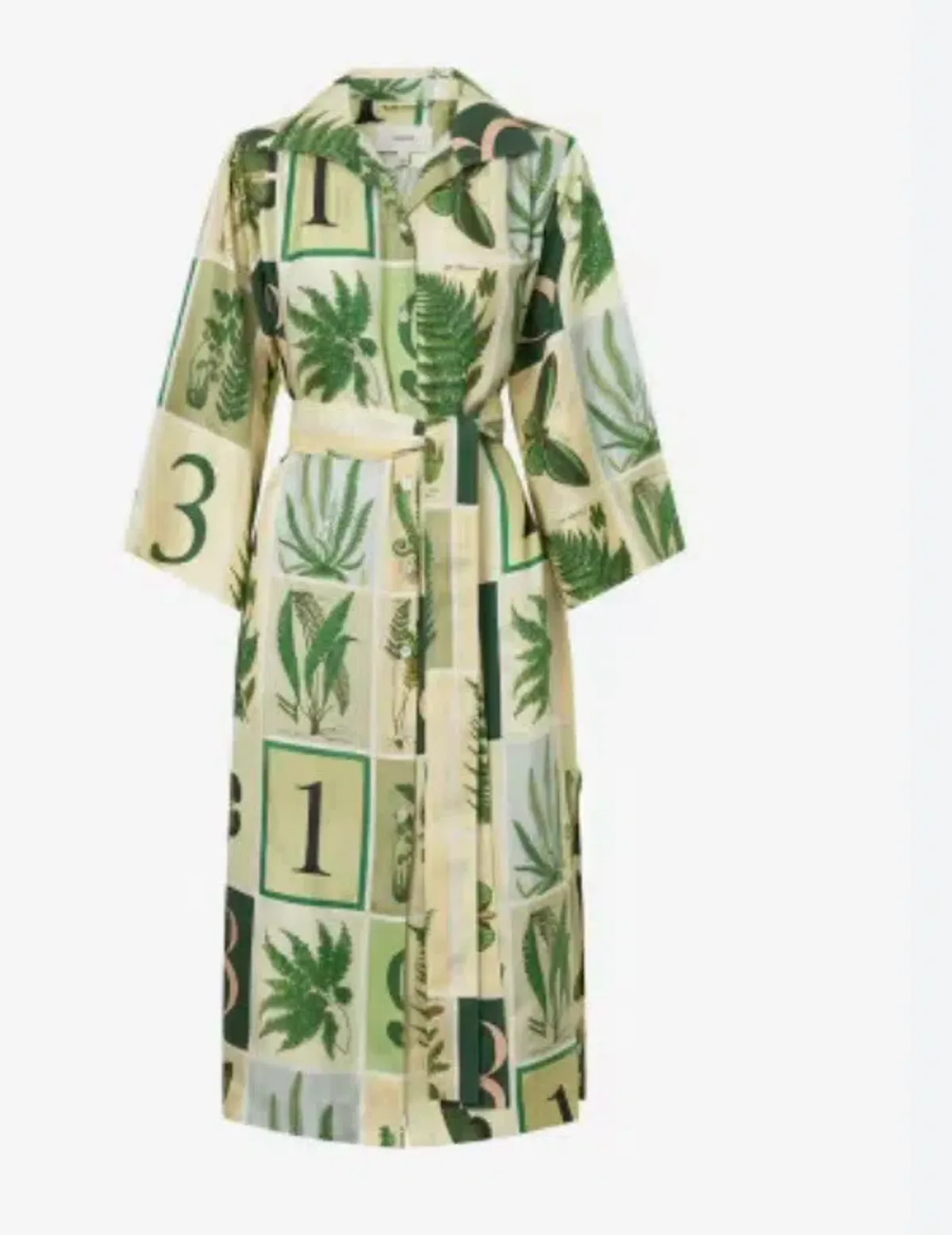 Oroton Fern Garden 100% Silk Shirt Column Dress Size 10 fit 12 NWT - Image 6