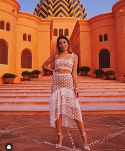Majorelle Set (Sawyer Top in White & Heidi Skirt in White) size 10 for rent on The Volte - image 2