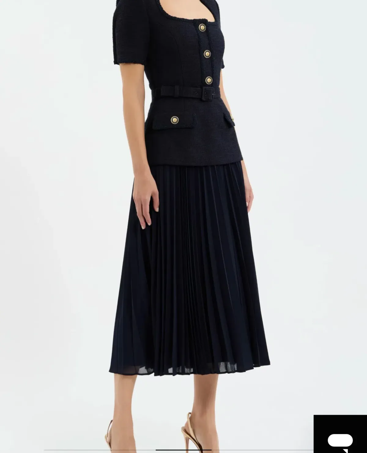 Rebecca Vallance Navy Jonie Midi Dress AU 10 - Image 5