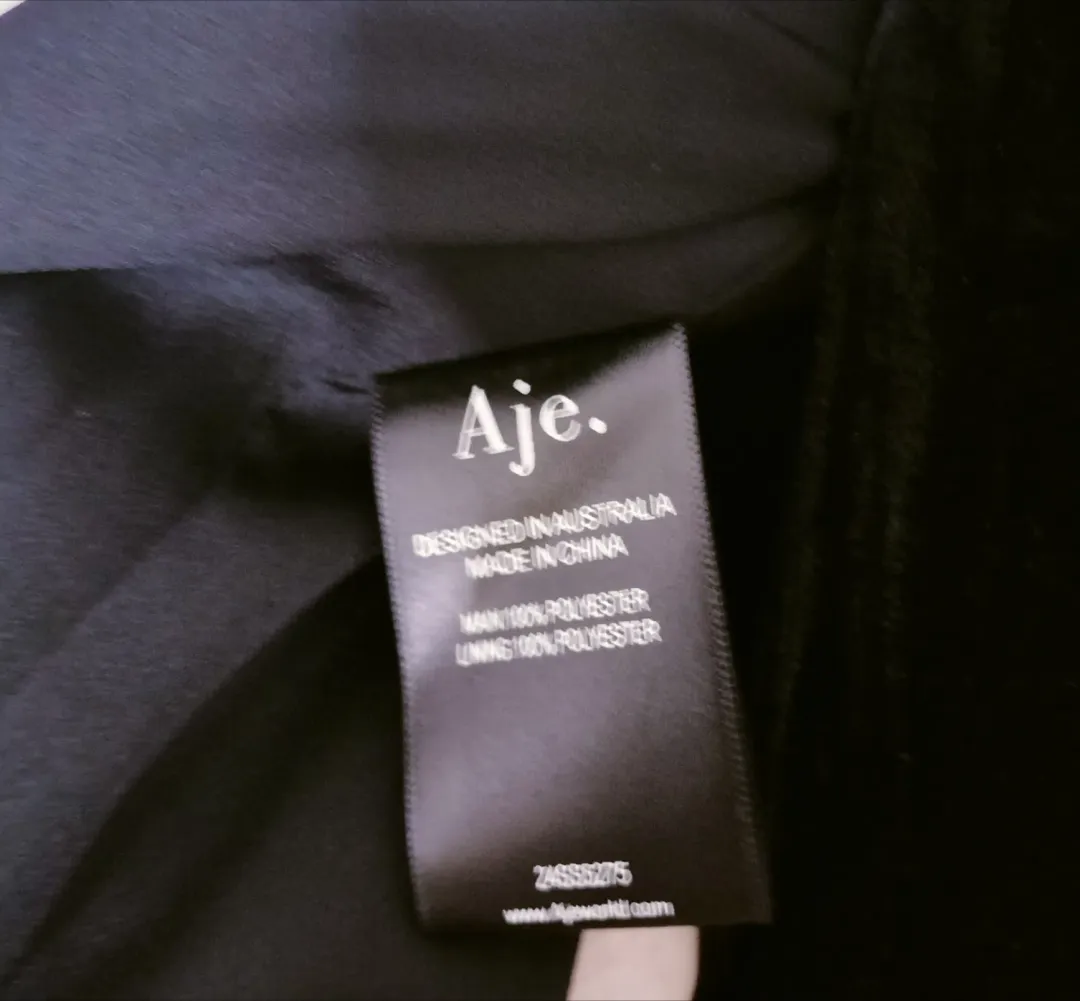 AJE Moonbow Velvet Maxi Dress in Black Size L AU&UK 12 for rent on The Volte - main image
