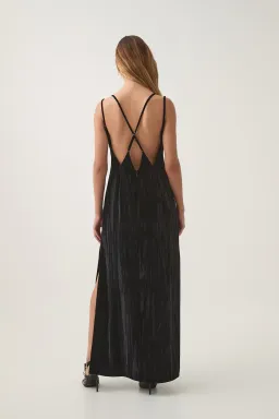 AJE Moonbow Velvet Maxi Dress in Black Size L AU&UK 12 for rent on The Volte - image 5
