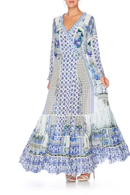Camilla Salvador Cross Front Silk Maxi Dress Size S AU& UK 8 for rent on The Volte - image 4