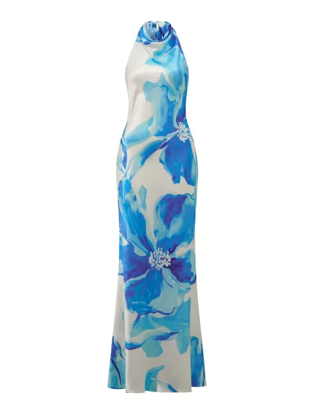 Forever New Clementine High Neck Satin Maxi Dress for rent on The Volte - main image