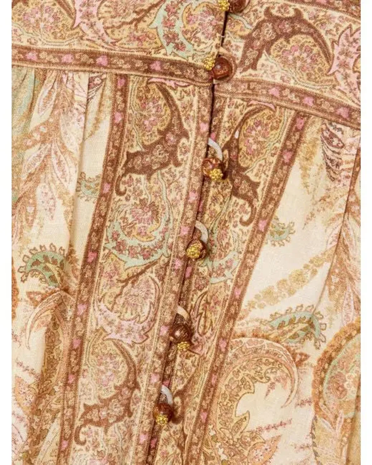 Zimmermann Wanderlust Midi Dress Size 4 / AU 16 Linen Print Billowy Long Sleeve - Image 8