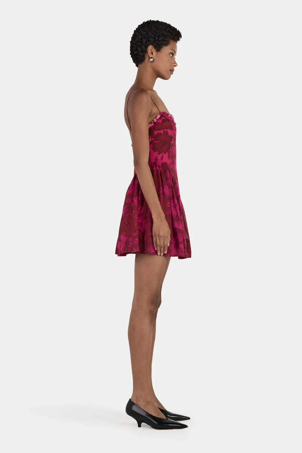 Hansen And Gretel Cordelia Mini Dress Magenta Floral Size 10 - Image 4