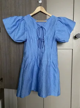 Rachel Gilbert Emiko Mini Dress in Blue for rent on The Volte - image 4