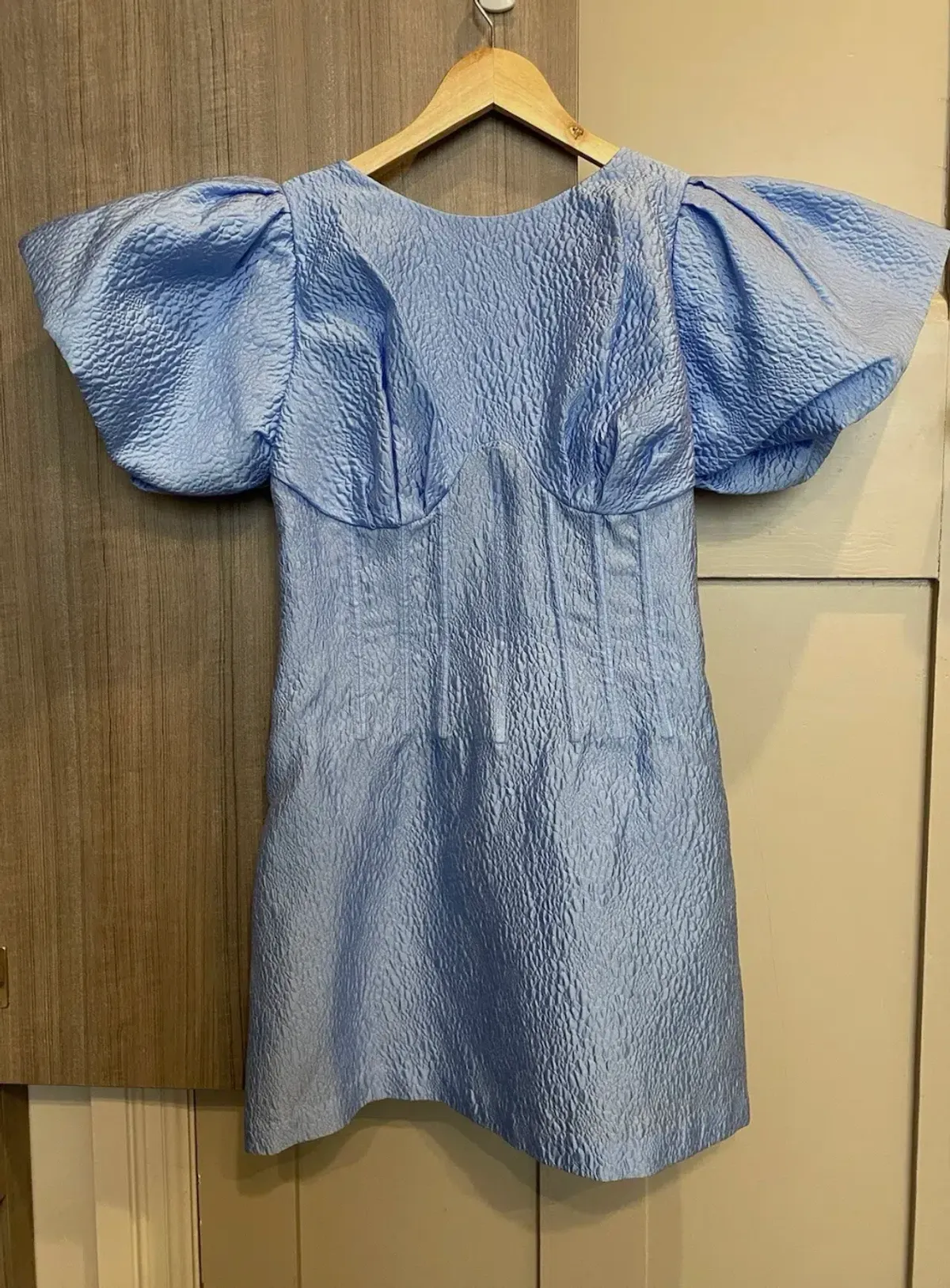 Rachel Gilbert Emiko Mini Dress in Blue - Image 3
