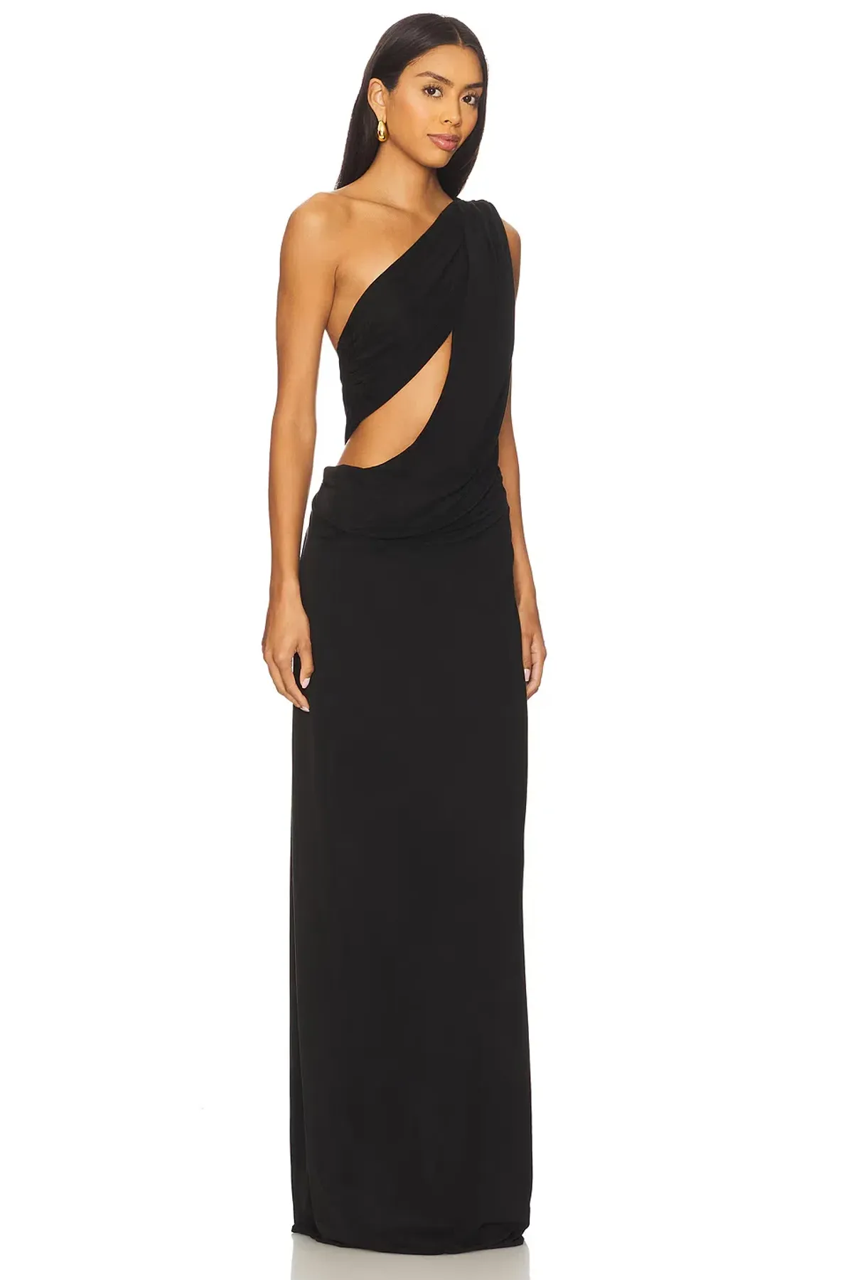 MISHA THE SOLSTICE CUPRO DRESS in BLACK SIZE S / 8 AU - Image 5