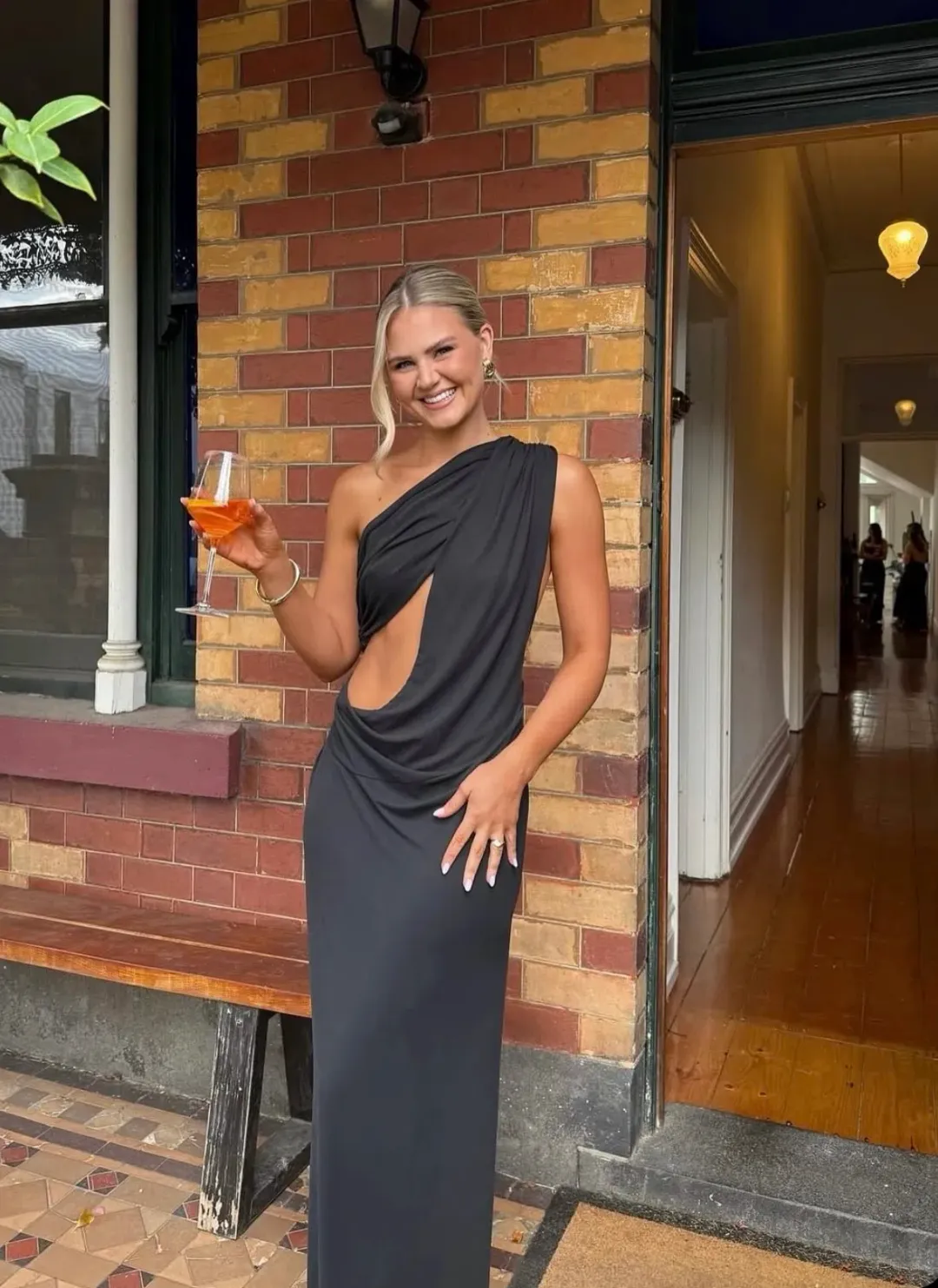 MISHA THE SOLSTICE CUPRO DRESS in BLACK SIZE S / 8 AU for rent on The Volte - main image