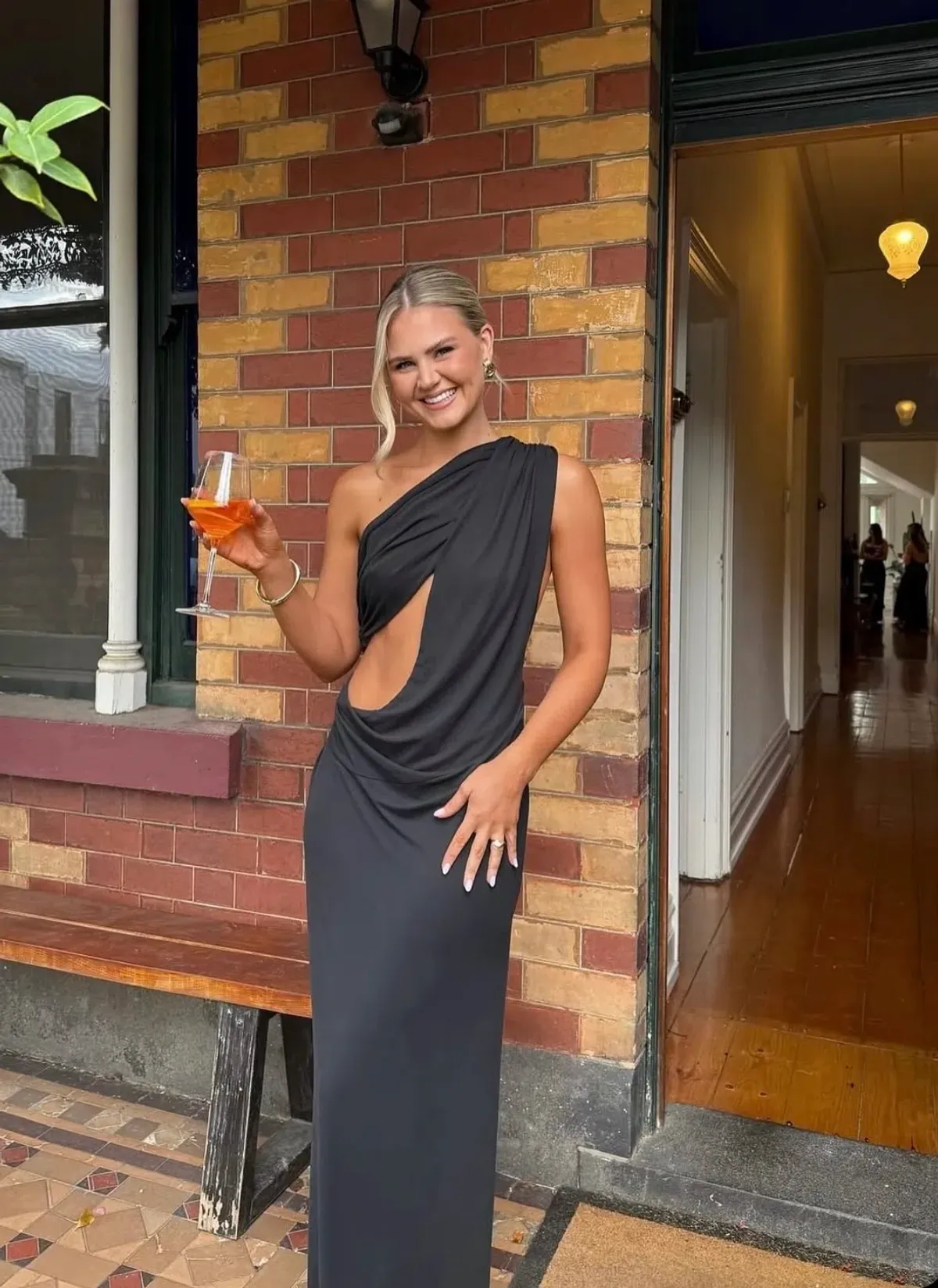 MISHA THE SOLSTICE CUPRO DRESS in BLACK SIZE S / 8 AU for rent on The Volte - main image