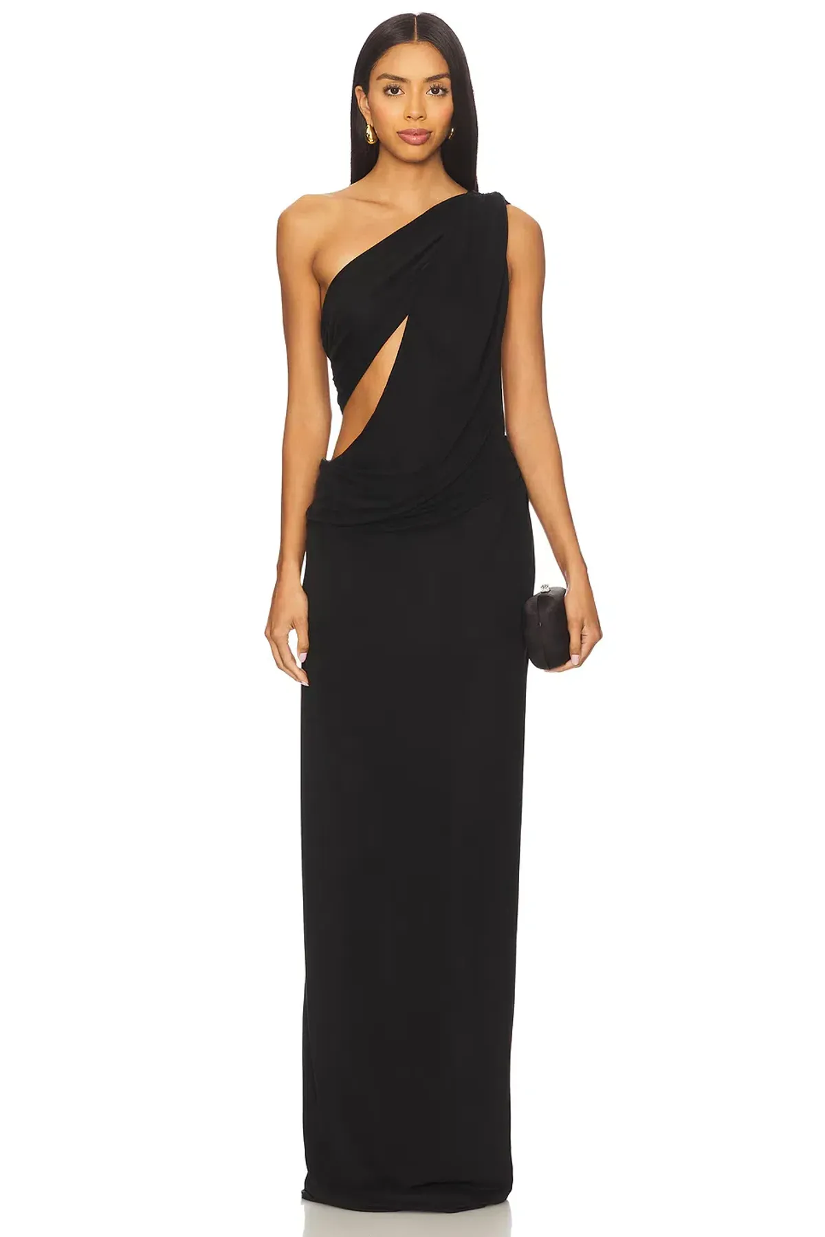 MISHA THE SOLSTICE CUPRO DRESS in BLACK SIZE M / 10 AU - Image 4