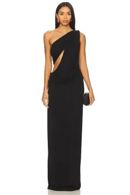 MISHA THE SOLSTICE CUPRO DRESS in BLACK SIZE M / 10 AU for rent on The Volte - image 4