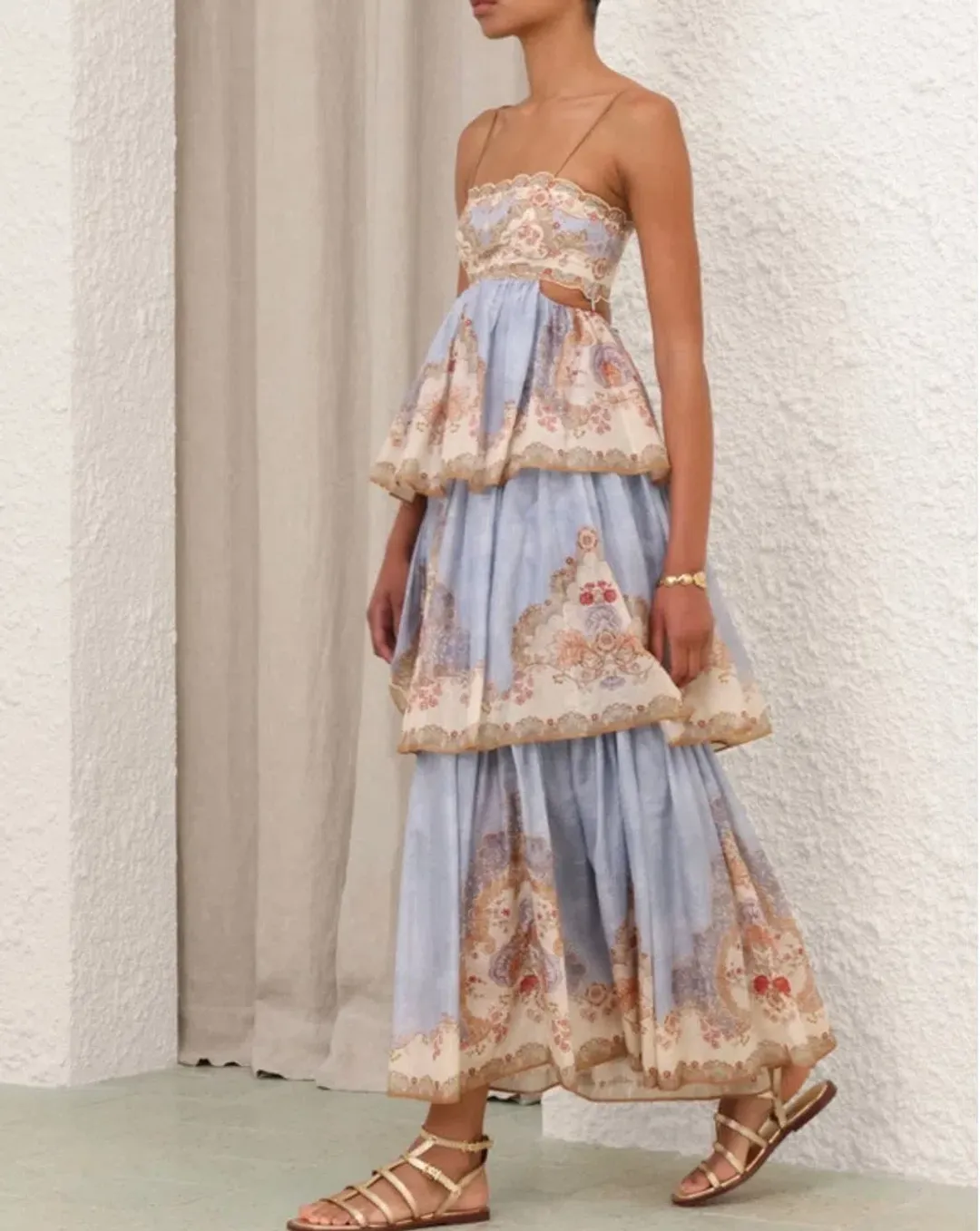 ZIMMERMANN DAYLIGHT TIERED MAXI DRESS 10 for rent on The Volte - main image