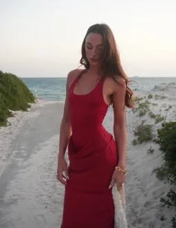 Benni Jade Maxi Dress Red Size 8 for rent on The Volte - image 2