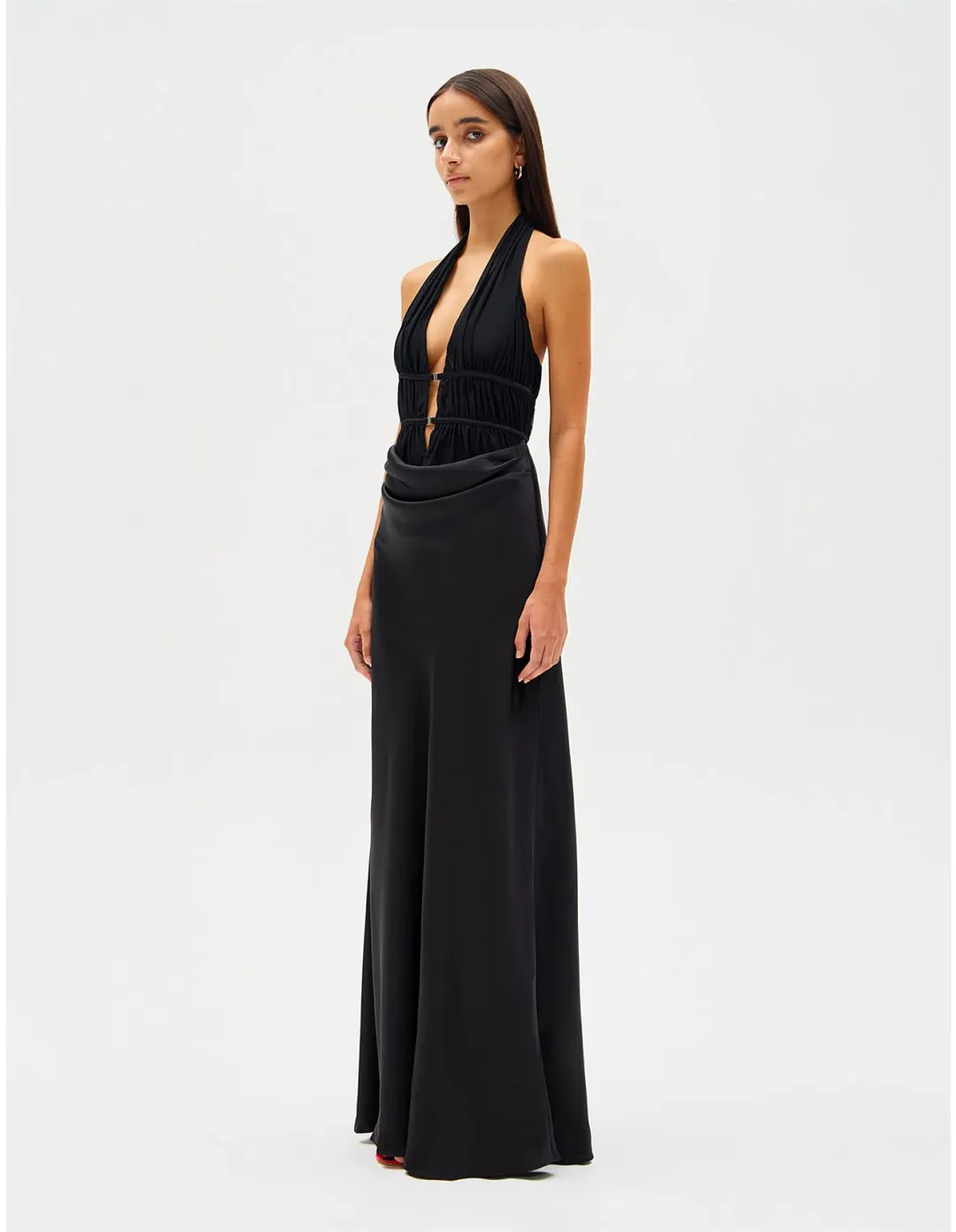 Misha Celine Maxi Dress in Black for rent on The Volte - main image