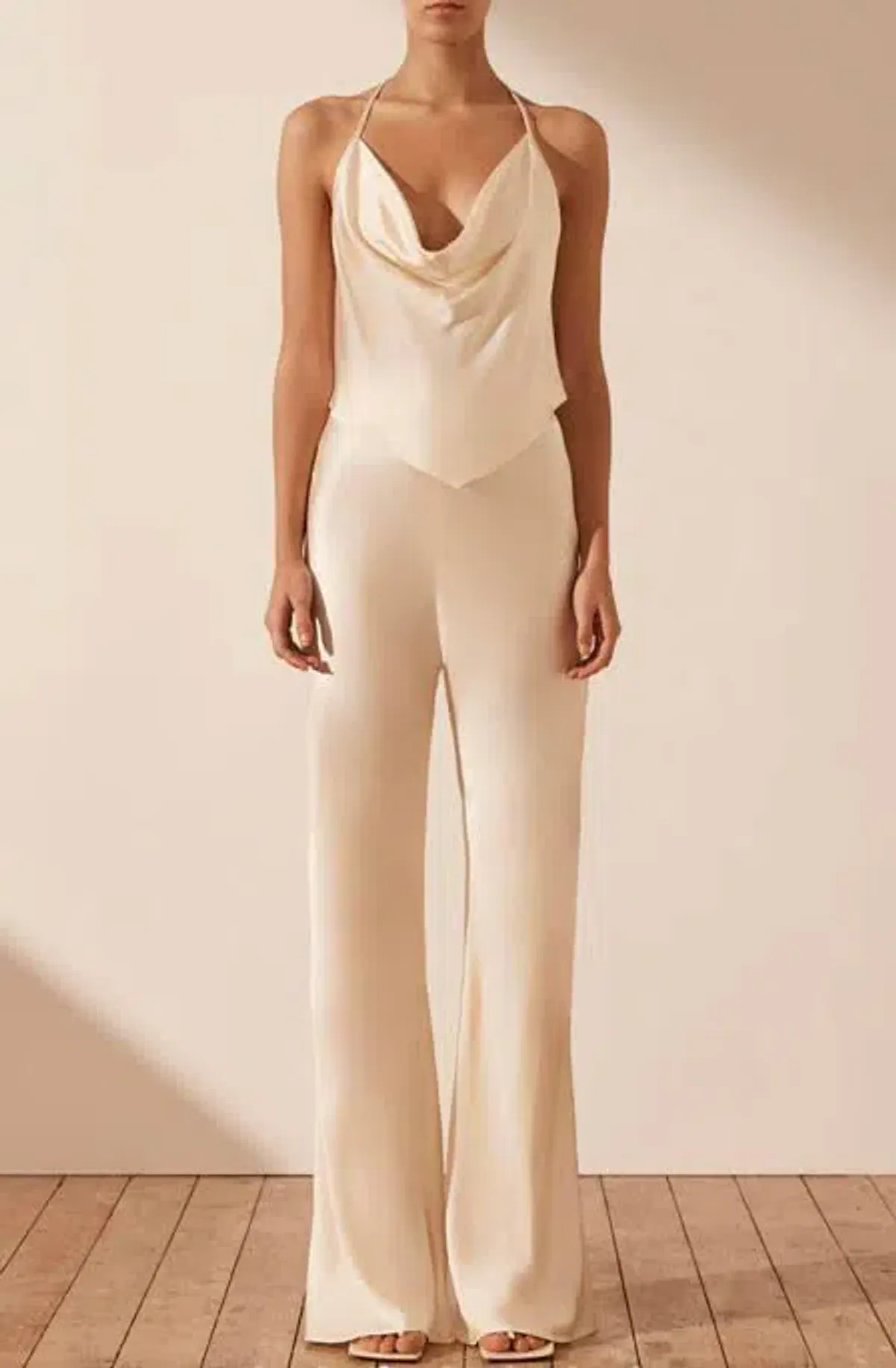 Shona Joy Top and Pants Set in Cream - Image 1