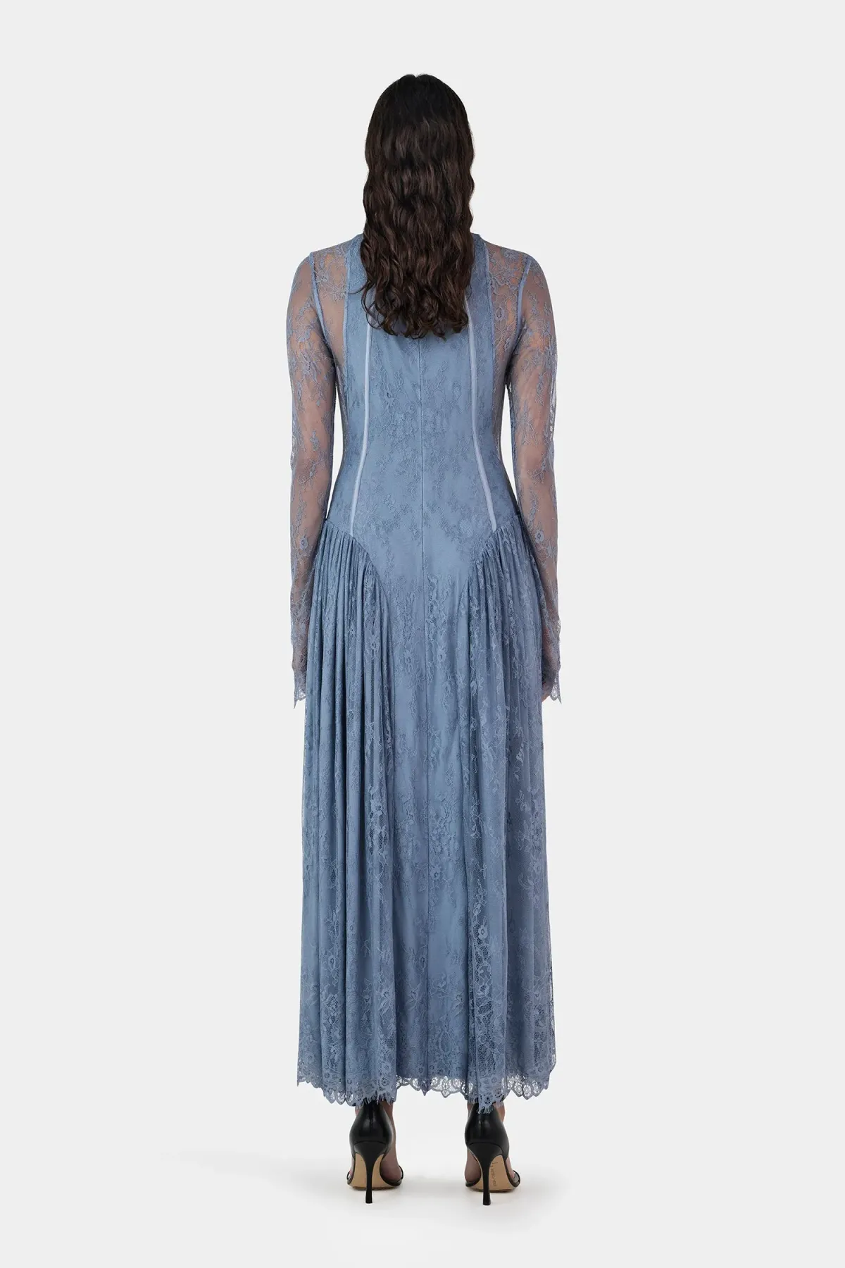 Hansen And Gretel Violetta Lace Dress Steel Grey Size 10 - Image 3