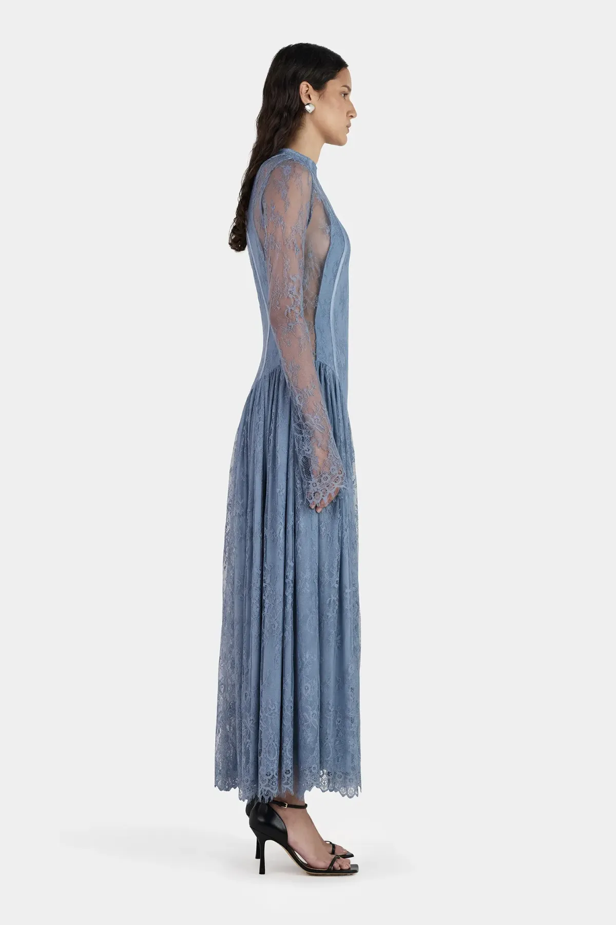 Hansen And Gretel Violetta Lace Dress Steel Grey Size 10 - Image 5
