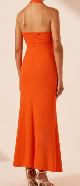 Shona Joy Beau Halter Ruched Midi Dress for rent on The Volte - image 4