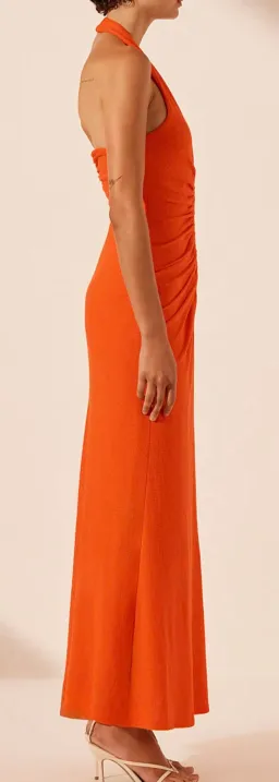 Shona Joy Beau Halter Ruched Midi Dress for rent on The Volte - image 3