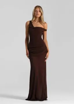 NATALIE ROLT CADENCE MAXI GOWN BROWN SIZE 8 for rent on The Volte - image 1