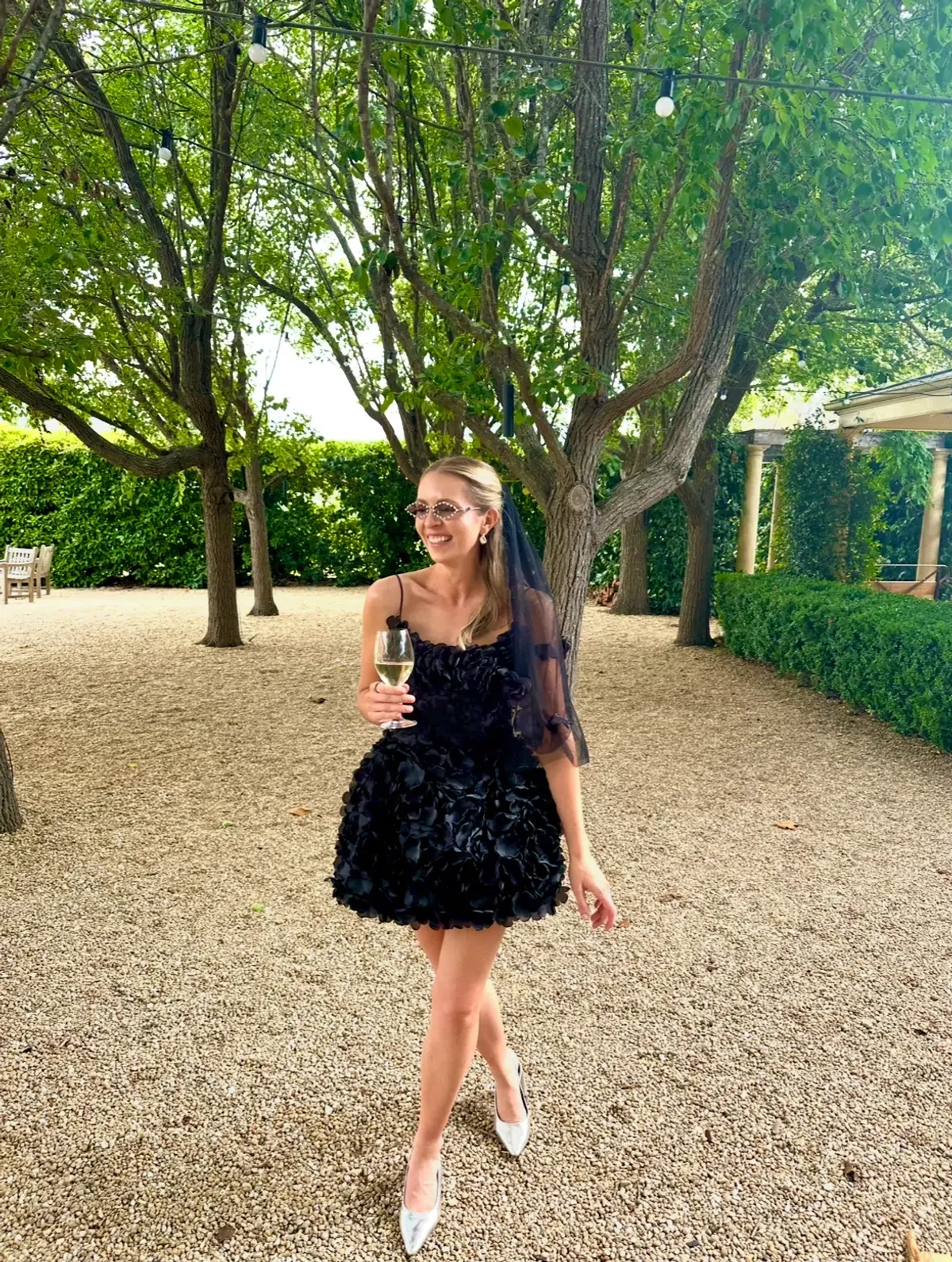 Selezza London - Amore Blossom Mini Dress in Black - Image 1