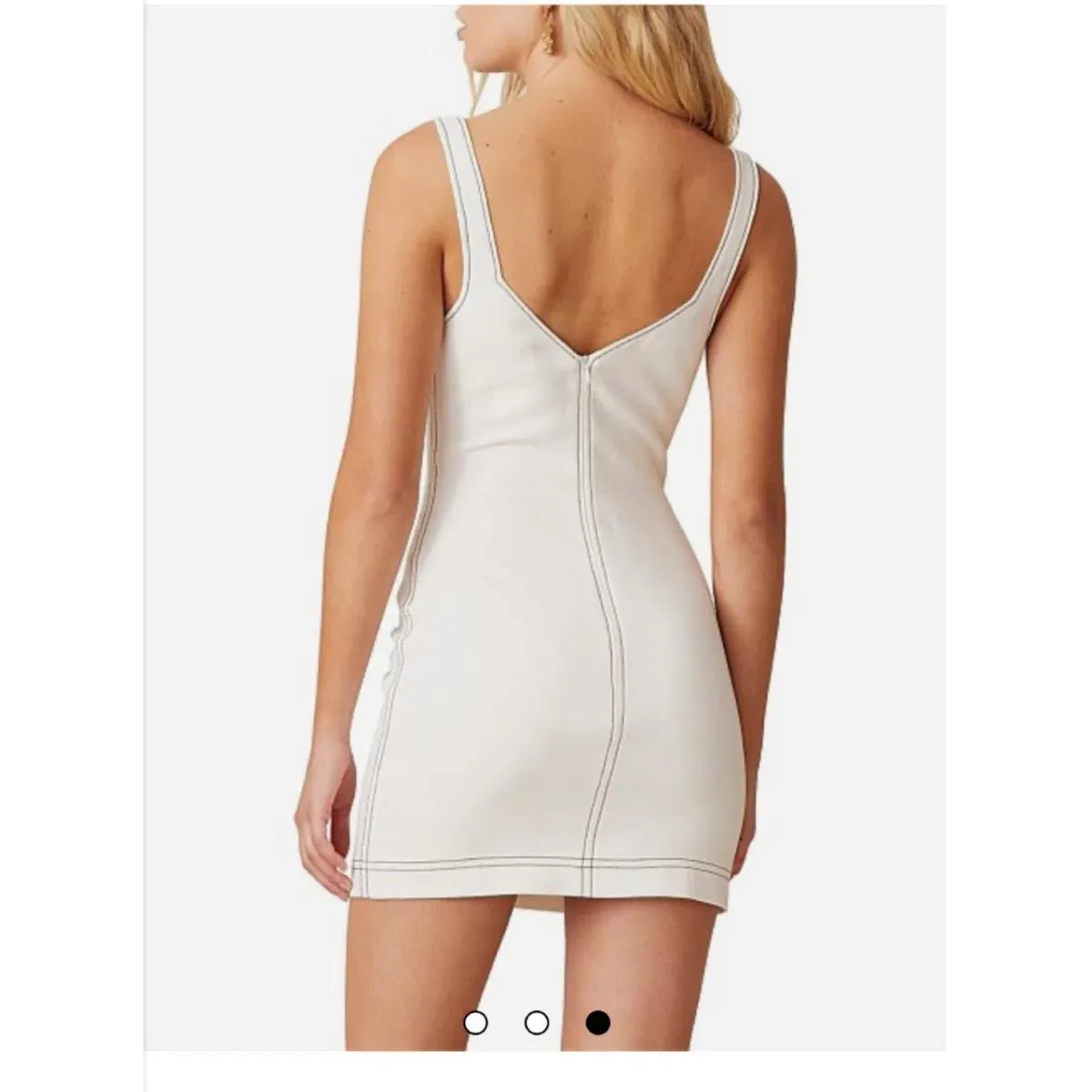 Bec & Bridge - Noah Mini Dress - White - Size 12 - Image 3