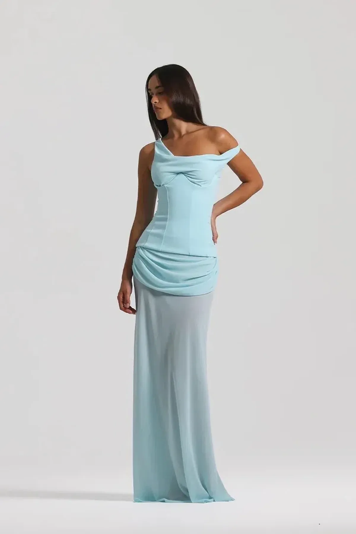 NATALIE ROLT CADENCE GOWN BABY BLUE SIZE 8 (1) for rent on The Volte - main image