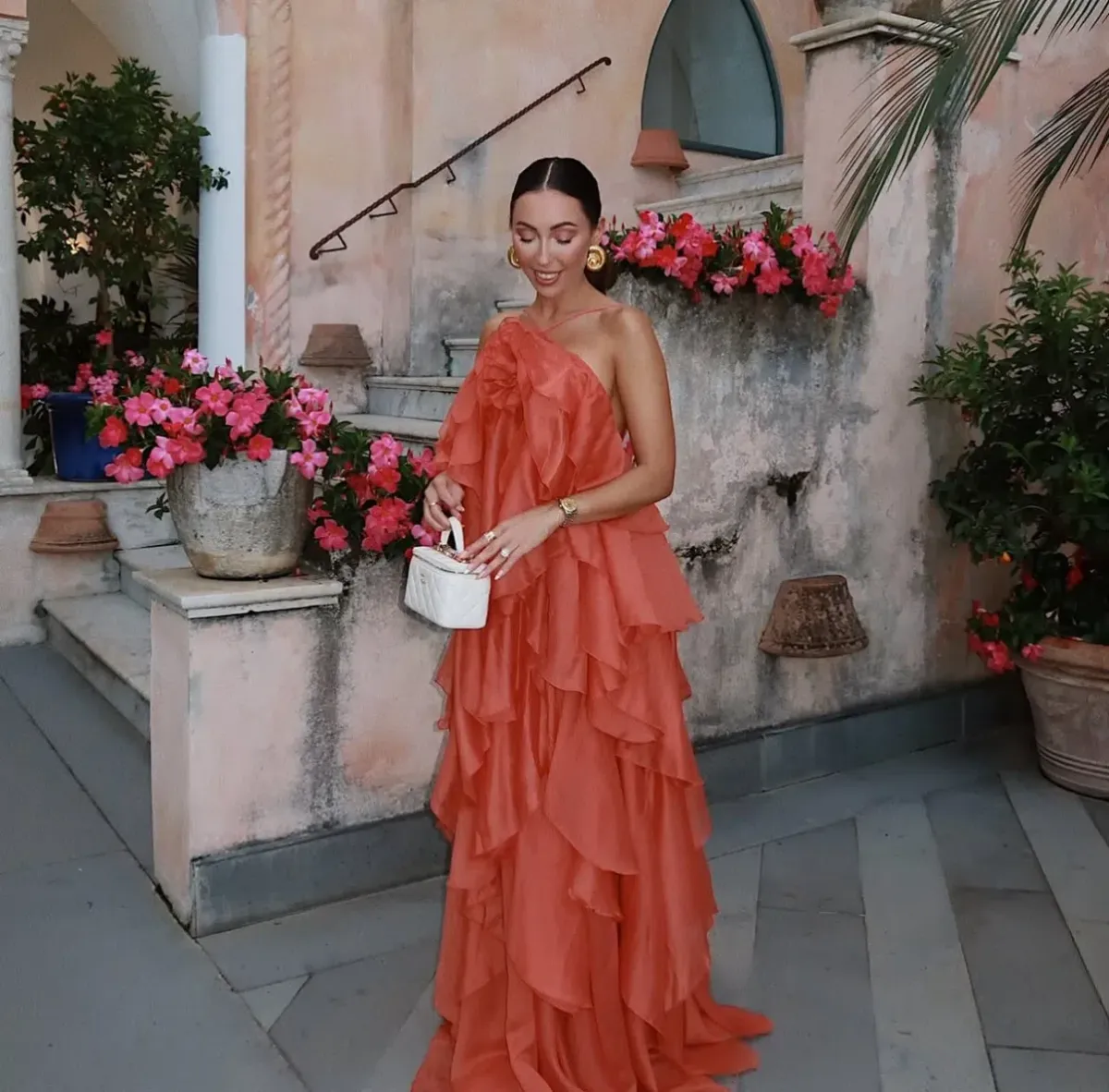 Aje / Pandorea Layered Maxi Dress / Coral Clay / (Fits 12-16) - Image 4