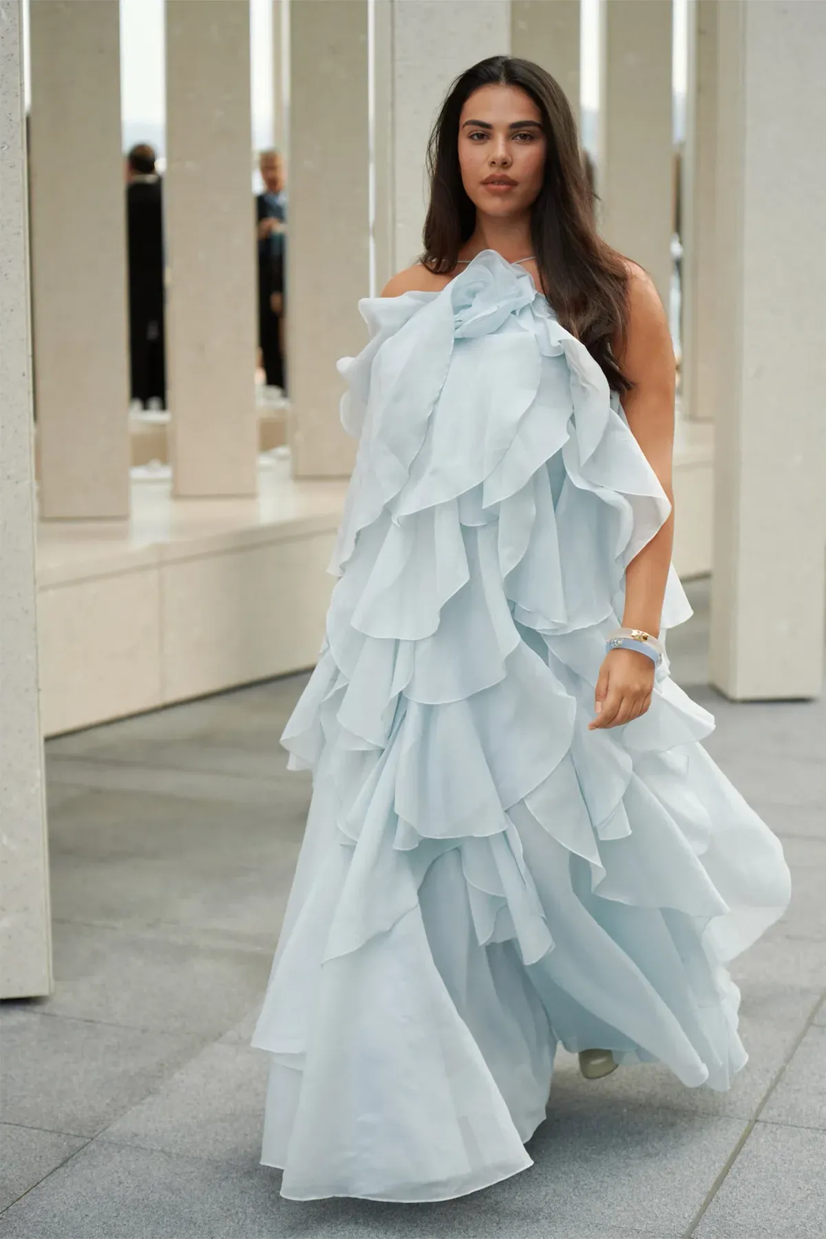 Aje / Pandorea Layered Maxi Dress / Silver Blue / Size 10 (Fits 10-14) - Image 3