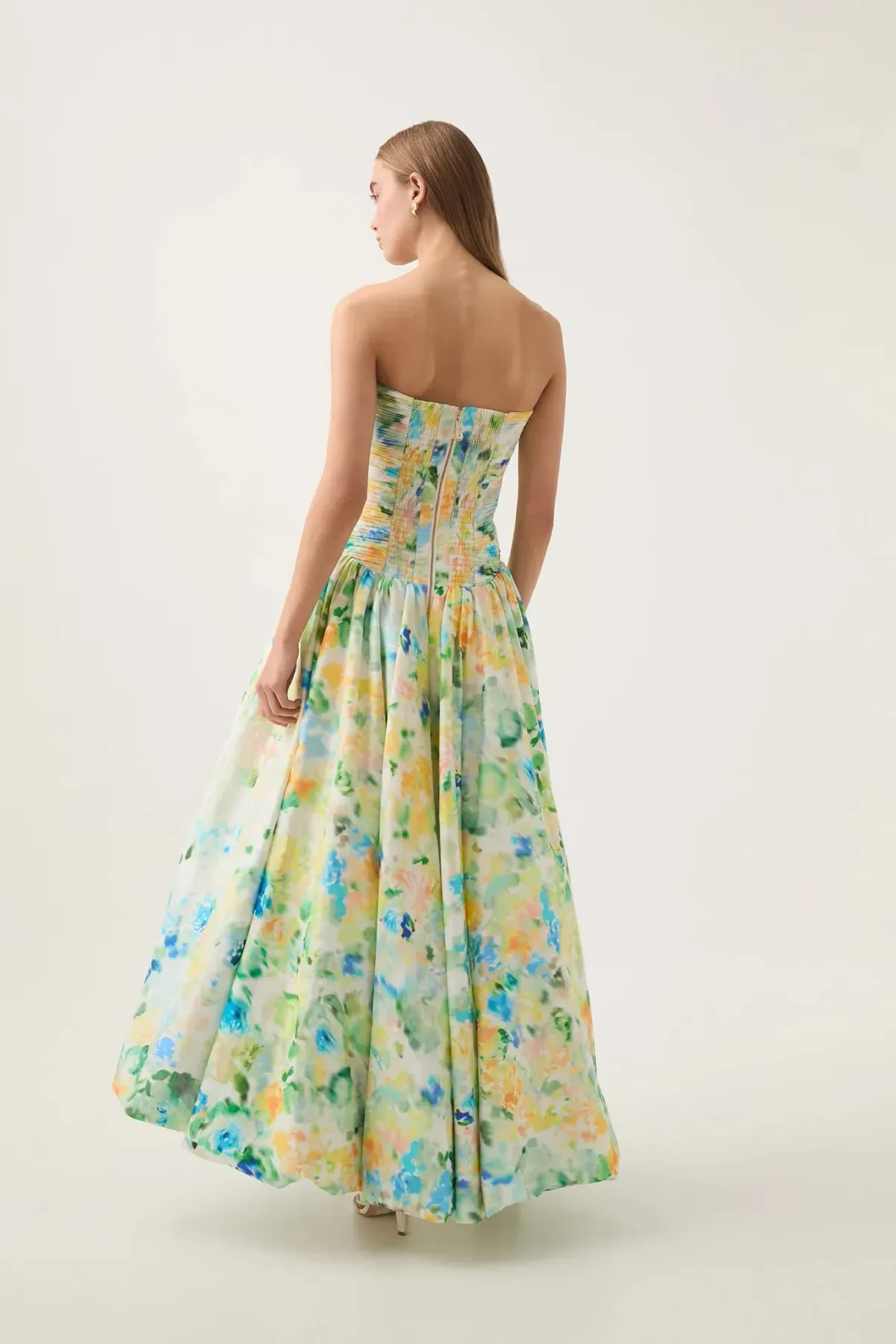 Aje Violette Bubble Hem Maxi Dress - Floral Haze Size 6 - Image 2