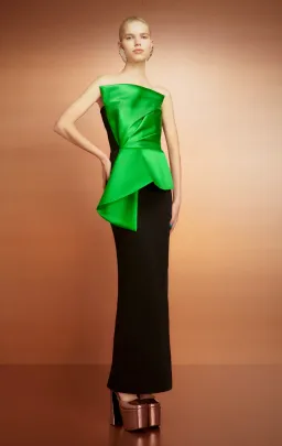 The Zuri Maxi Dress in Bright Green and Black for rent on The Volte - image 1