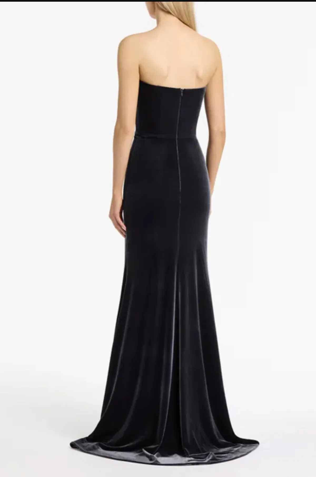 Carla Zampatti Midnight Velvet strapless gown, size 6 - Image 3