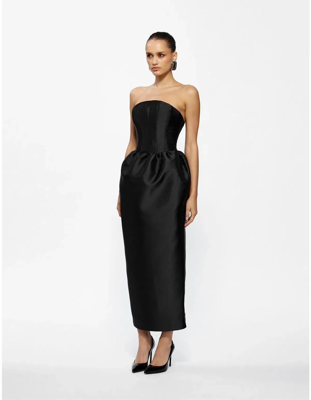 Effie Kats: Lilia Curved Strapless Maxi Dress - Image 2