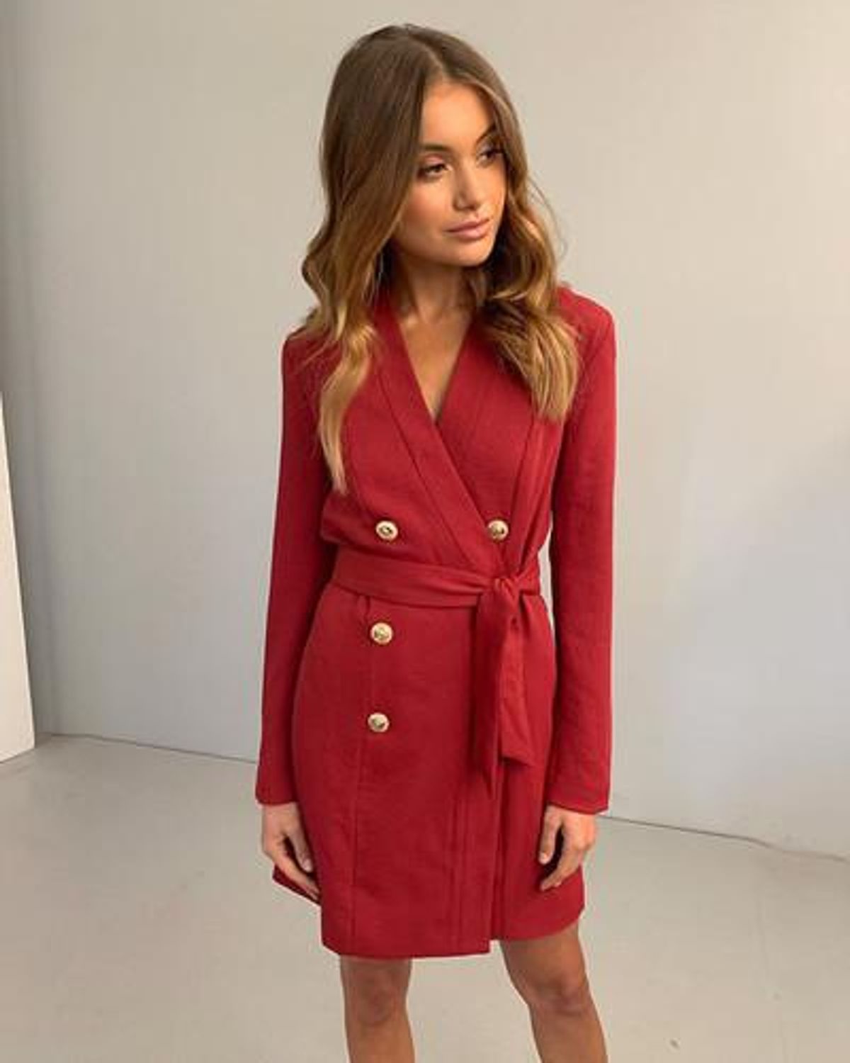 Kookai 'Edwina' Blazer Dress Boysenberry Size 36 for rent on The Volte - main image