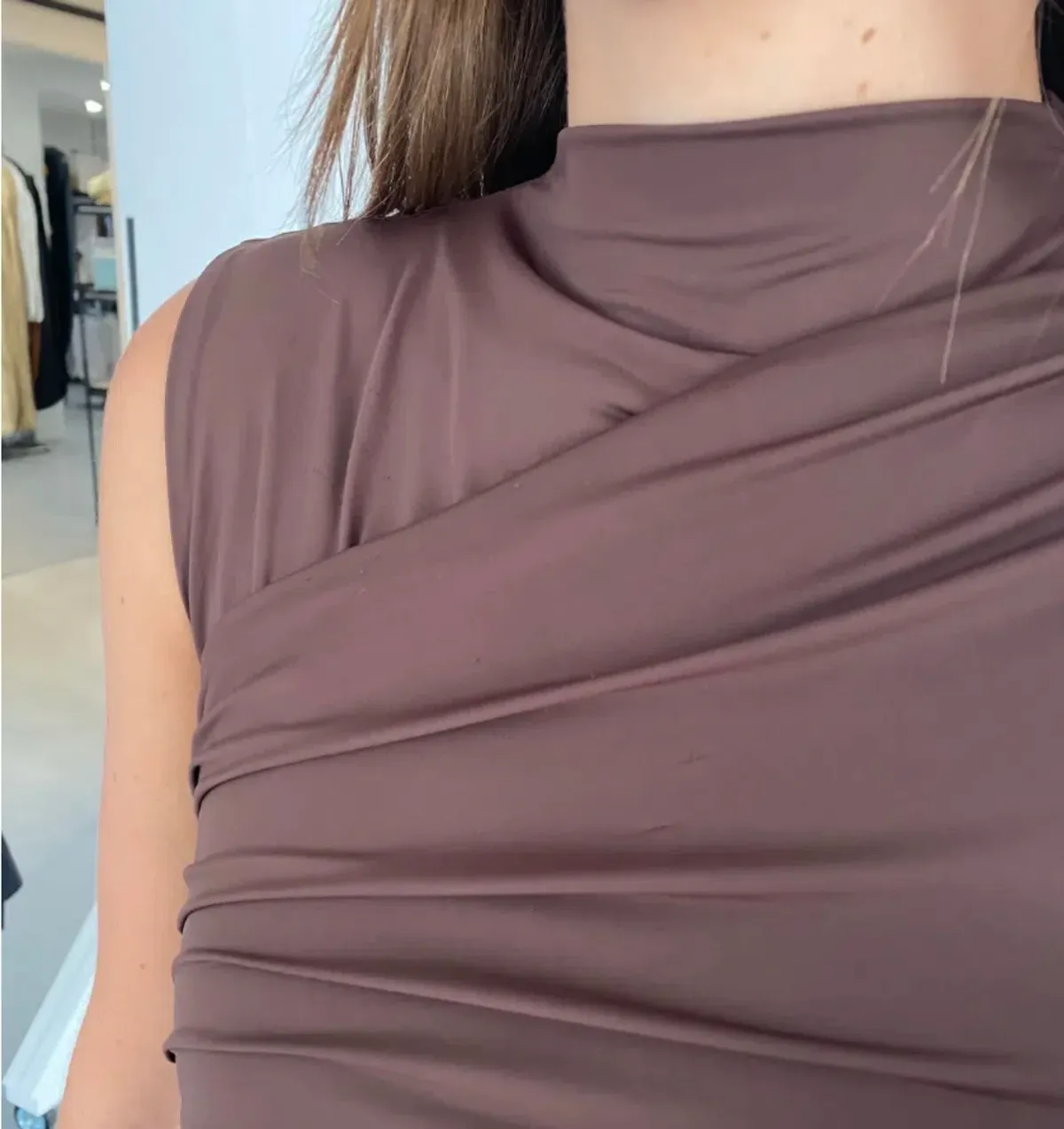 De La Vali Ravenna Mini Dress in Chocolate Brown Size Small - Image 4