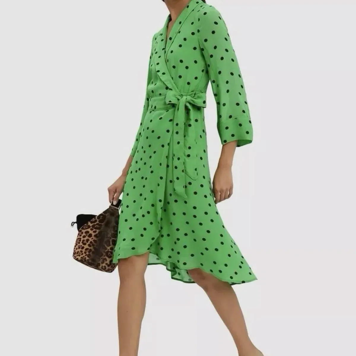 Ganni Polka Dot Wrap Dress size 40 - Image 2