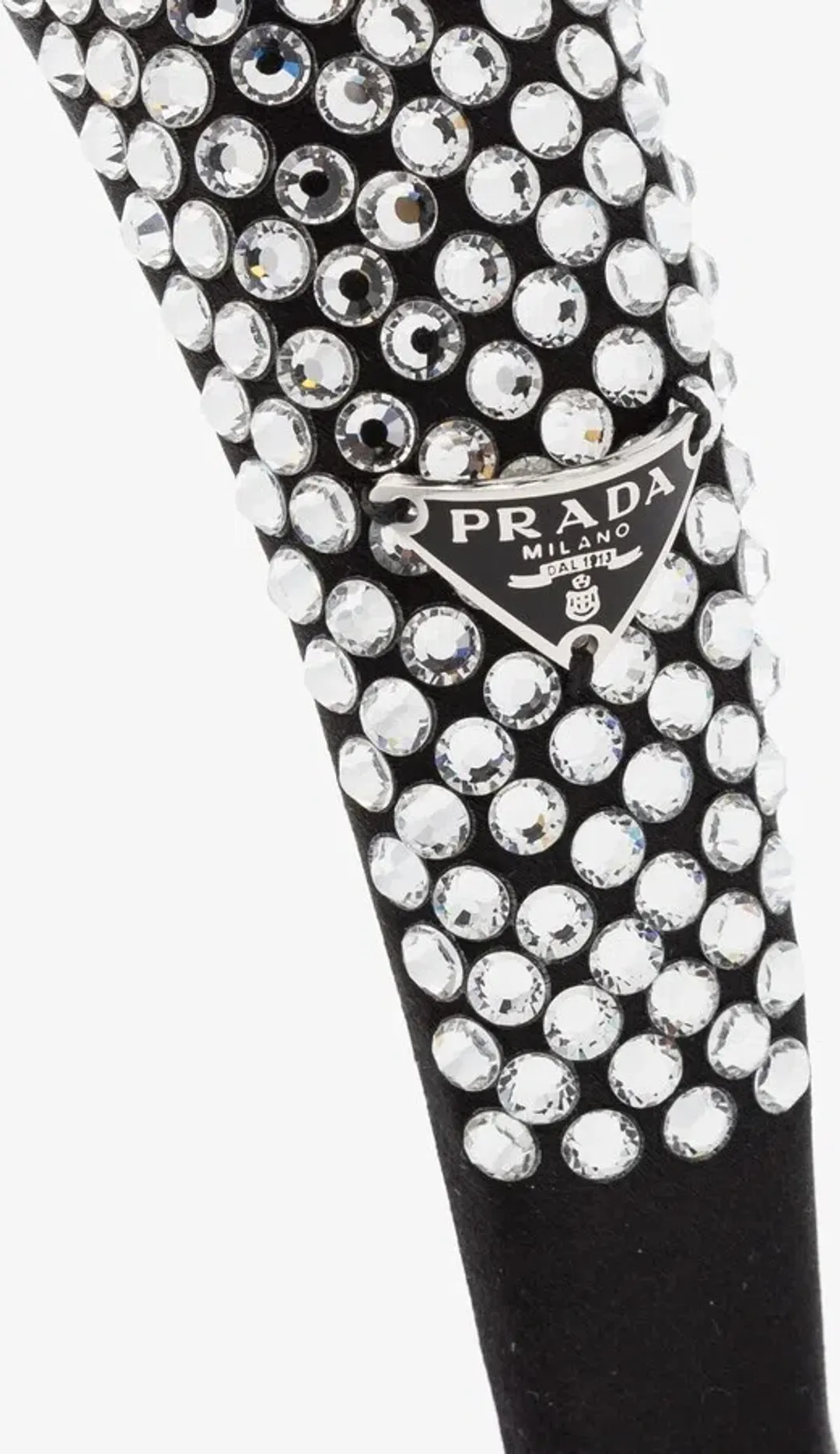Prada Black Crystal-Embellished Silk Headband for rent on The Volte - main image