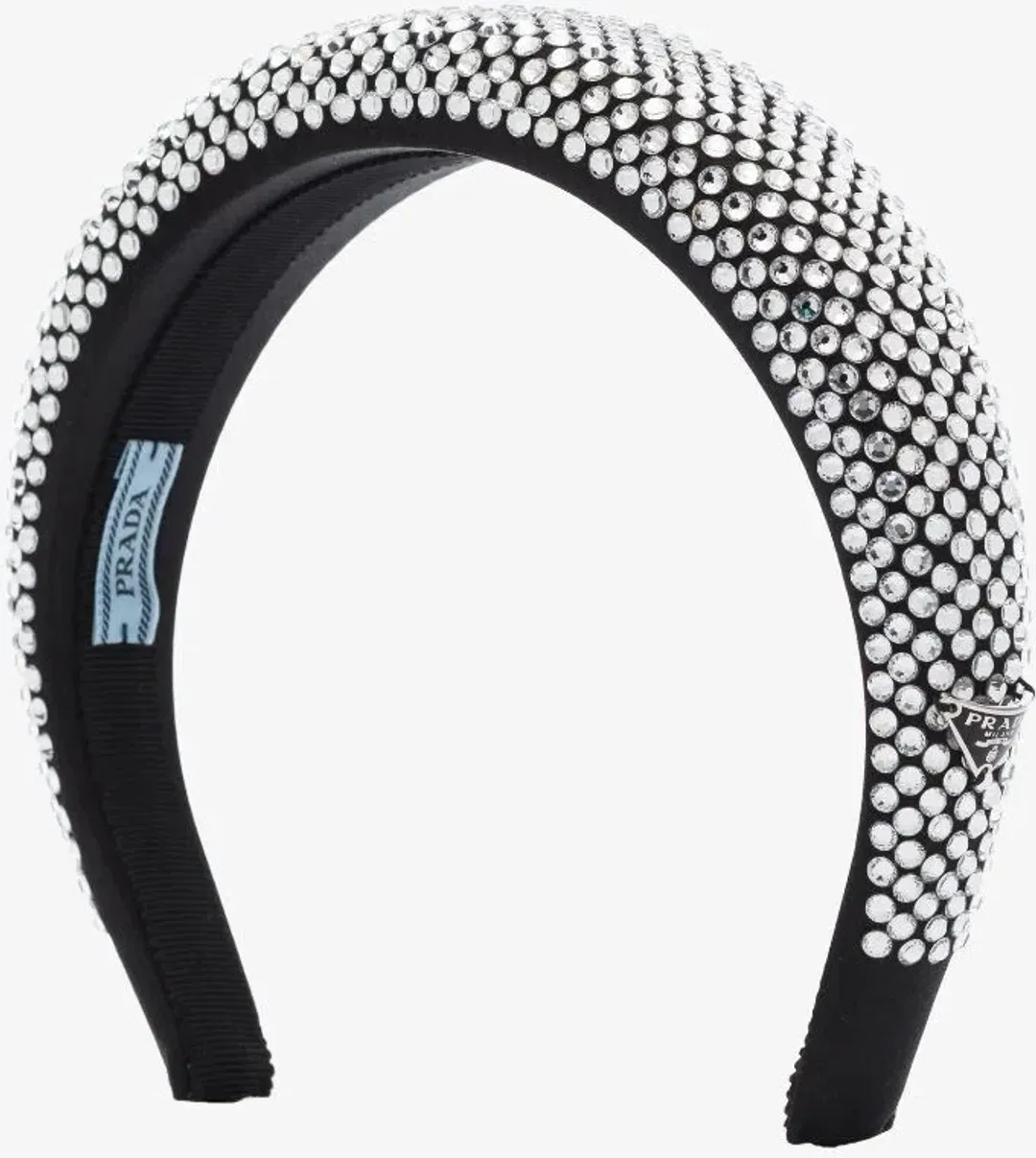 Prada Black Crystal-Embellished Silk Headband for rent on The Volte - main image