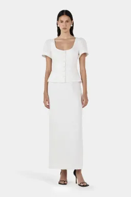 Hansen And Gretel Sellar Linen Top Ivory Size 8 for rent on The Volte - image 4