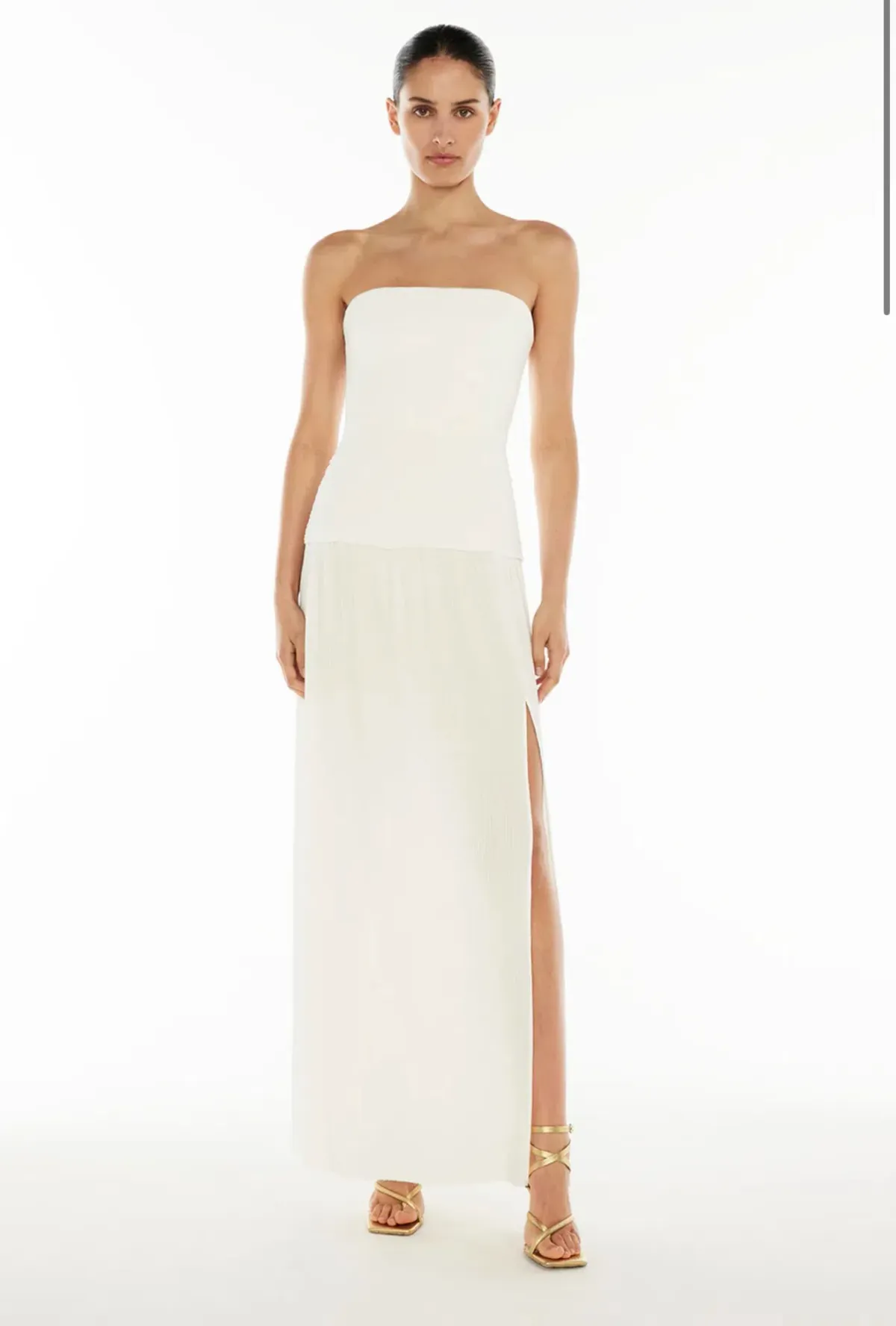 Manning Cartell Double Time Pleat Strapless Dress size 10 for rent on The Volte - main image