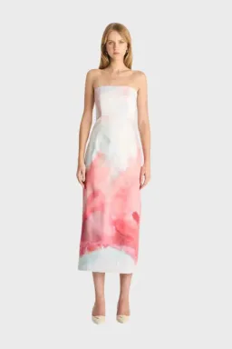 Romy - LJ Strapless Tailored Midi Dress for rent on The Volte - image 1