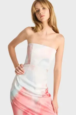 Romy - LJ Strapless Tailored Midi Dress for rent on The Volte - image 2